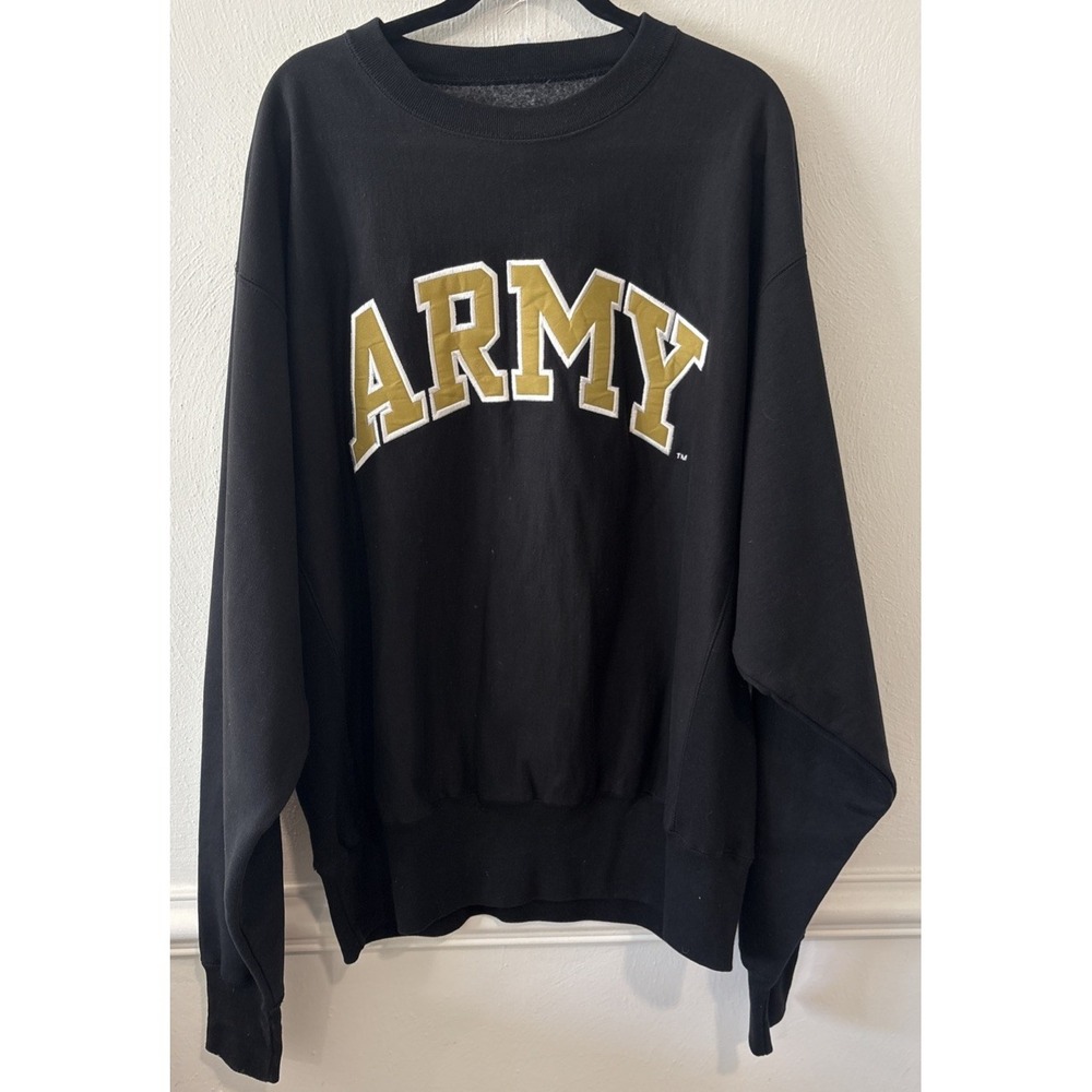 ARMY Crewneck Sweatshirt XXL Black Steve & Barry's Military Graphic Pullover
